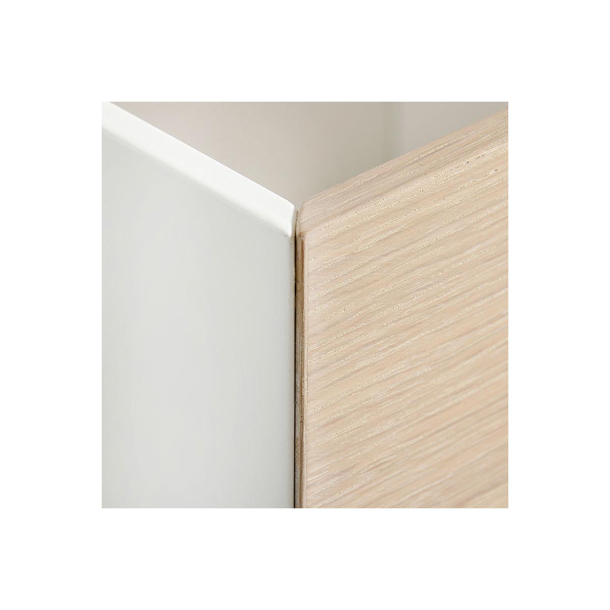 3 cajones almacenamiento WOOD Oliver Furniture roble-blanco