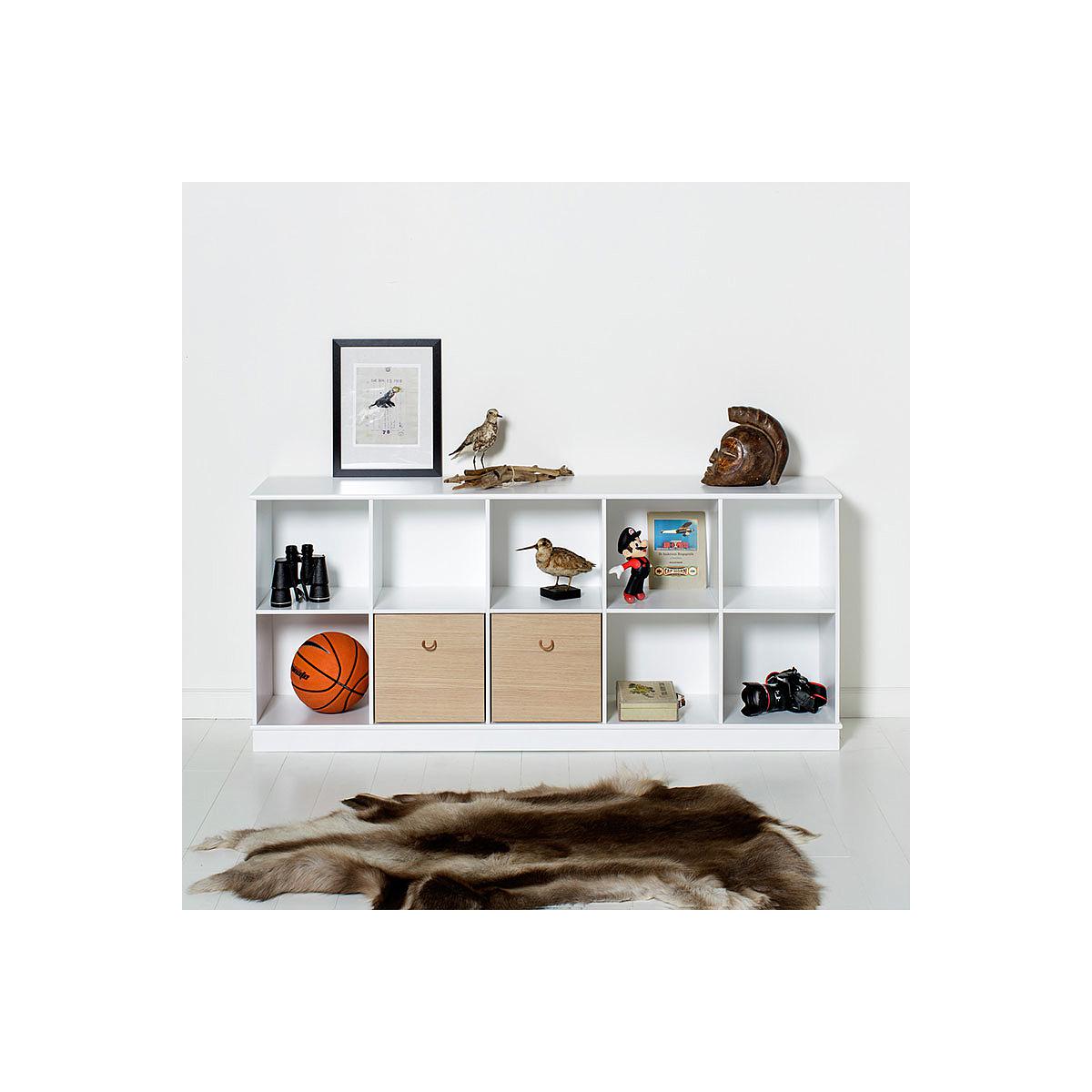 3 cajones almacenamiento WOOD Oliver Furniture roble-blanco