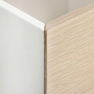 3 cajones almacenamiento WOOD Oliver Furniture roble-blanco