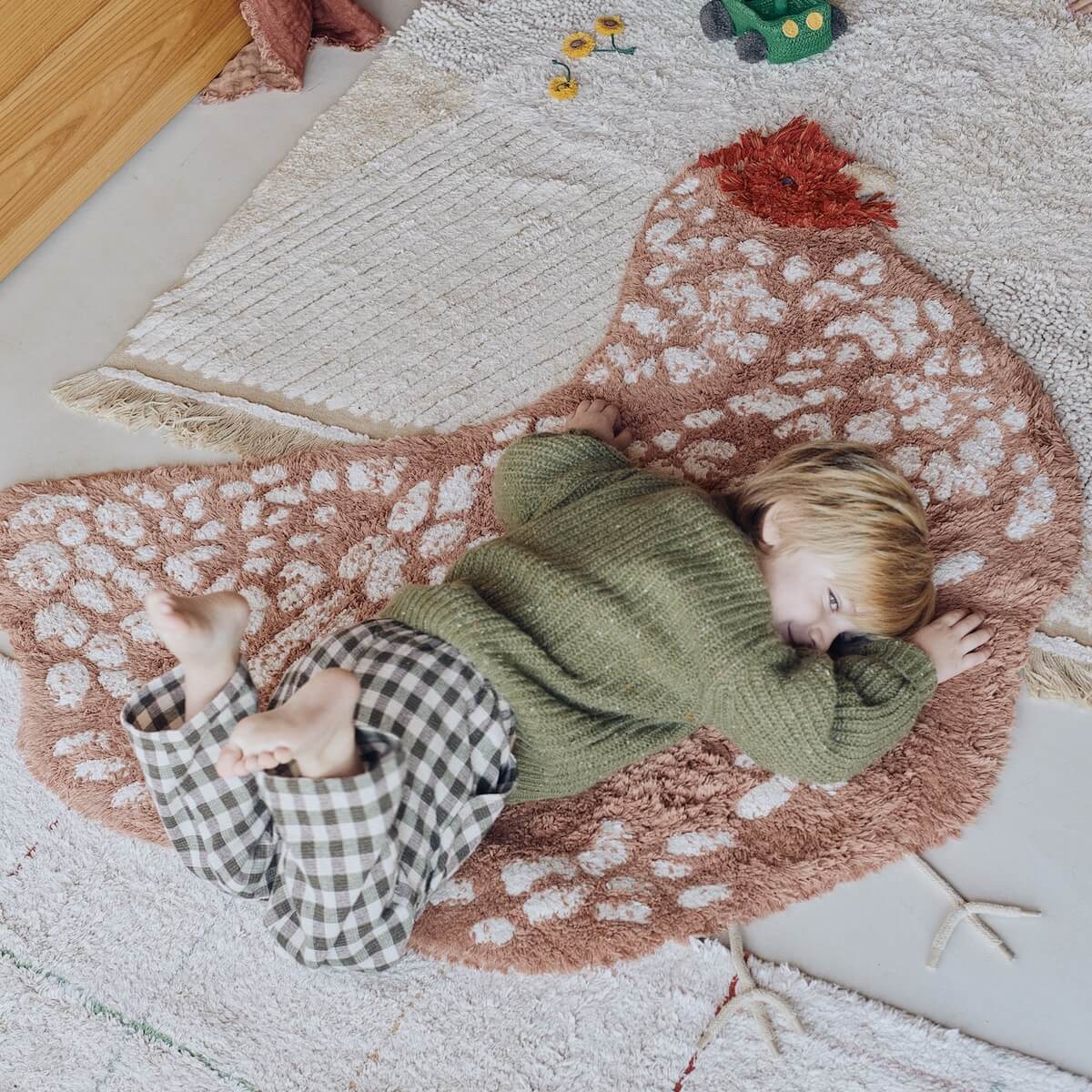 Alfombra 100x100cm CHICKEN Lorena Canals