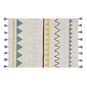 Alfombra 120x160cm AZTECA Lorena Canals natural-vintage blue