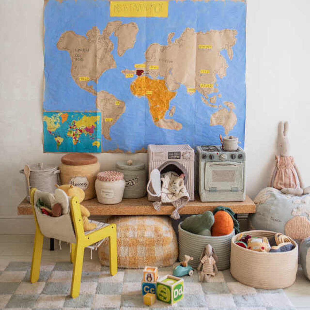 Alfombra 120x160cm KITCHEN TILES Lorena Canals blue sage
