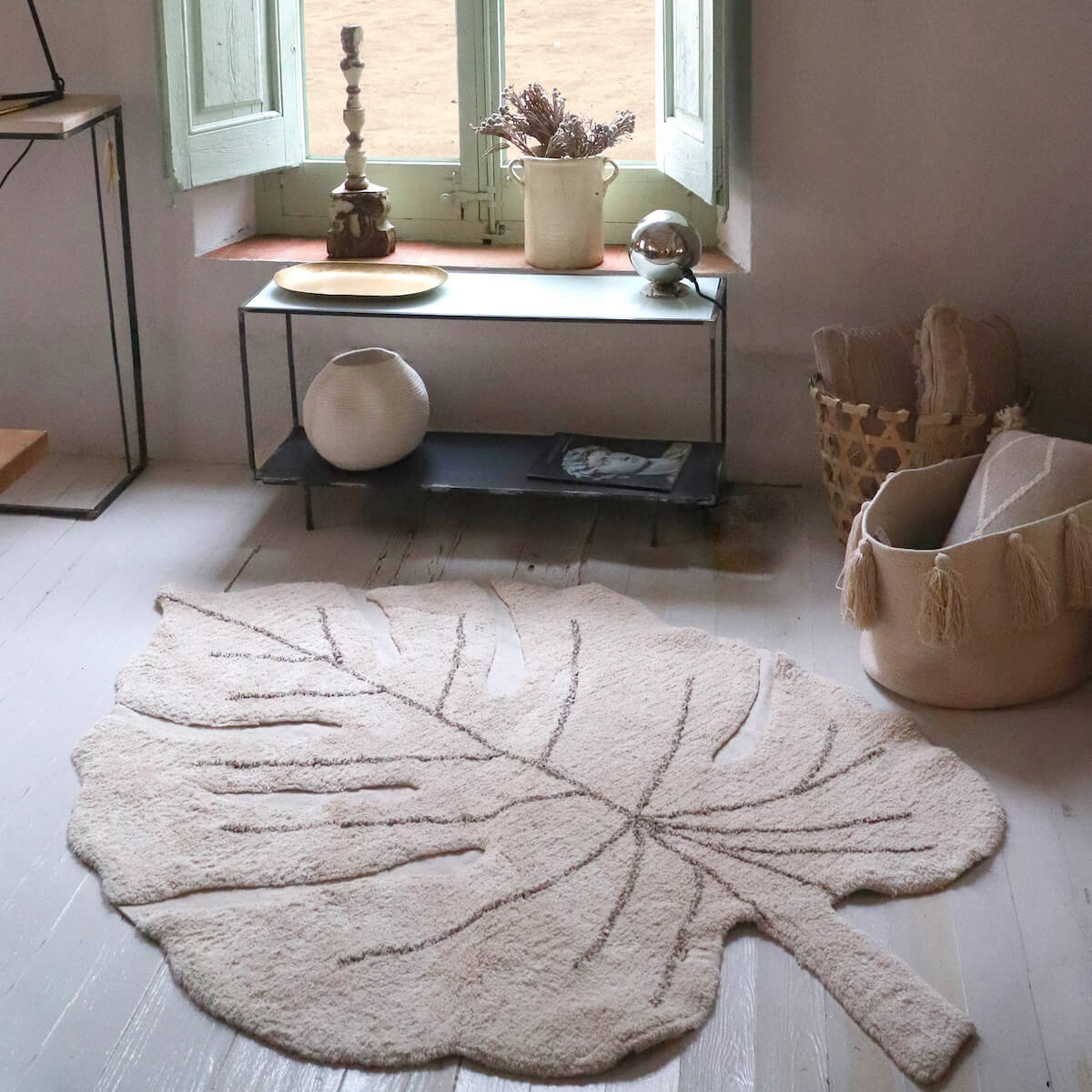 Alfombra 120x180cm MONSTERA Lorena Canals natural