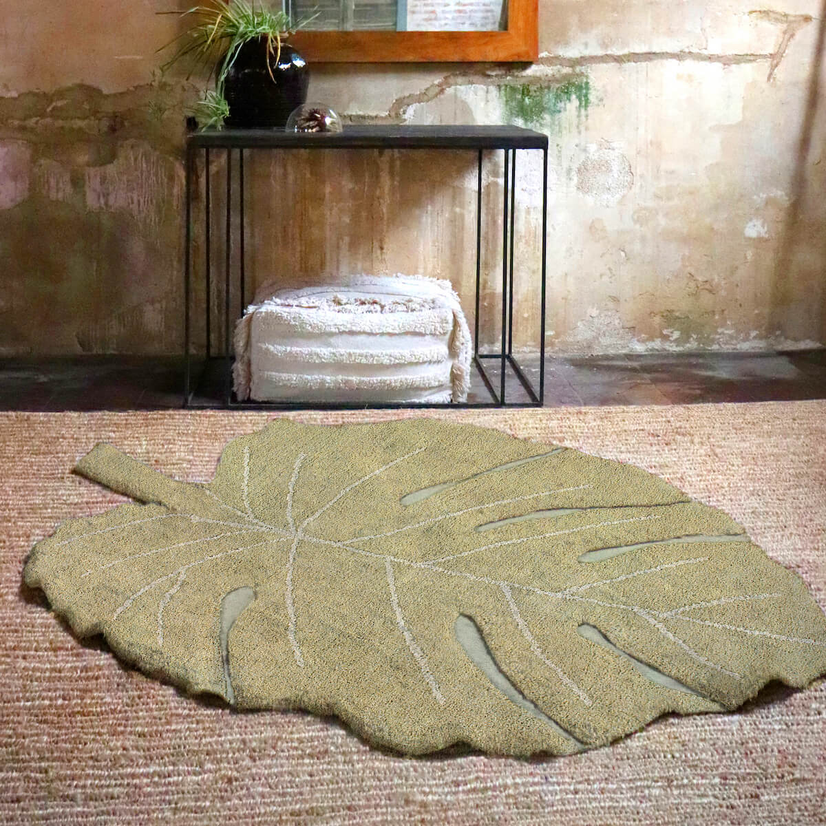 Alfombra 120x180cm MONSTERA Lorena Canals olive
