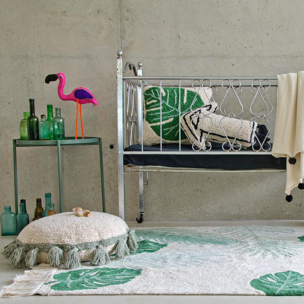 Alfombra 140x200cm TROPICAL Lorena Canals green