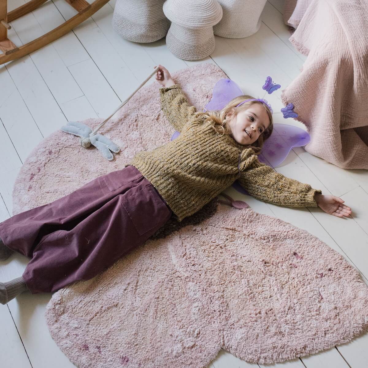 Alfombra 90x120cm ANIMAL Lorena Canals Baby Butterfly