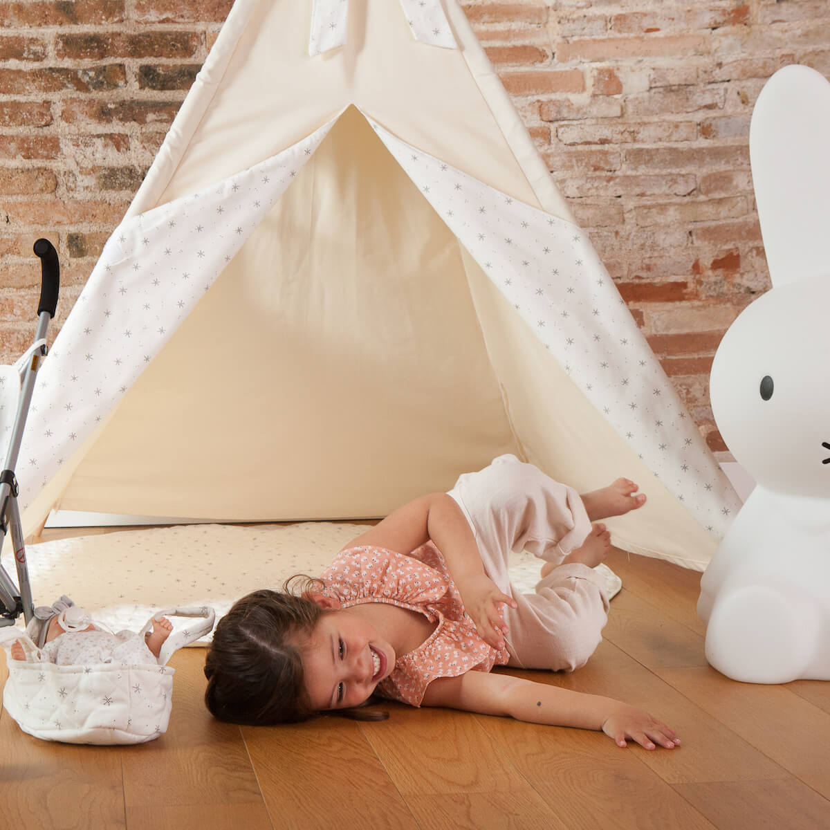 Alfombra infantil tipi STARS blanco