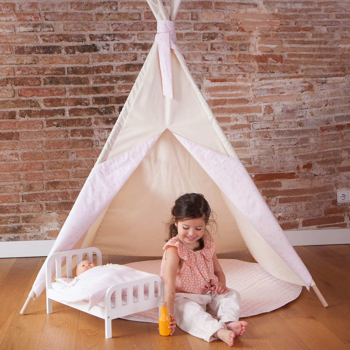 Alfombra infantil tipi STARS rosa
