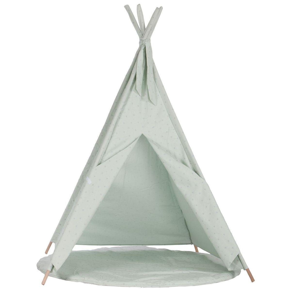 Alfombra infantil tipi STARS verde