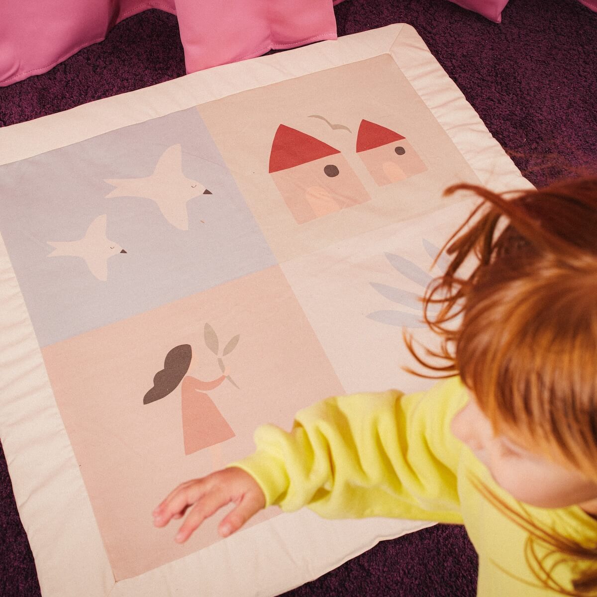 Alfombra juegos cuadrada PLAYGROUND Nobodinoz Sweet Home