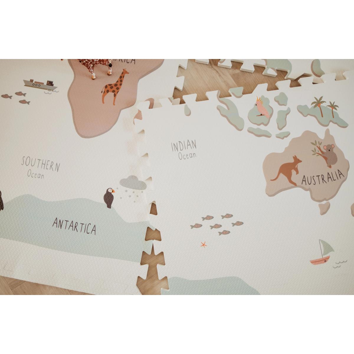 Alfombra juegos puzzle EVA Play&go Worldmap Colour