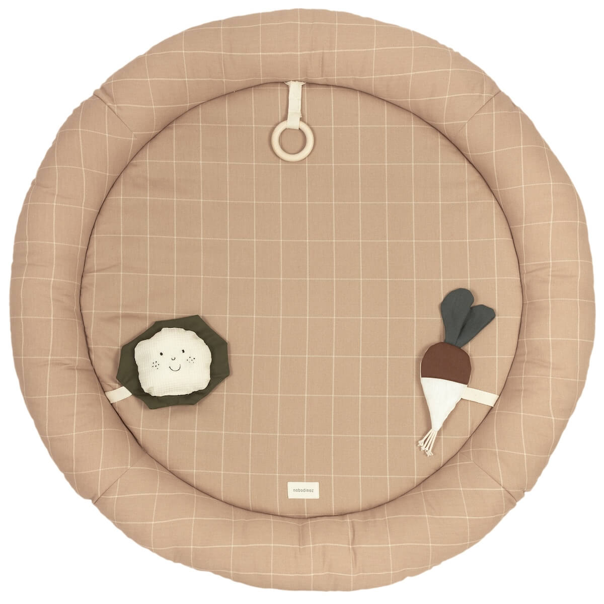 Alfombra juegos sensorial redonda PLAYGROUND Nobodinoz Veggies