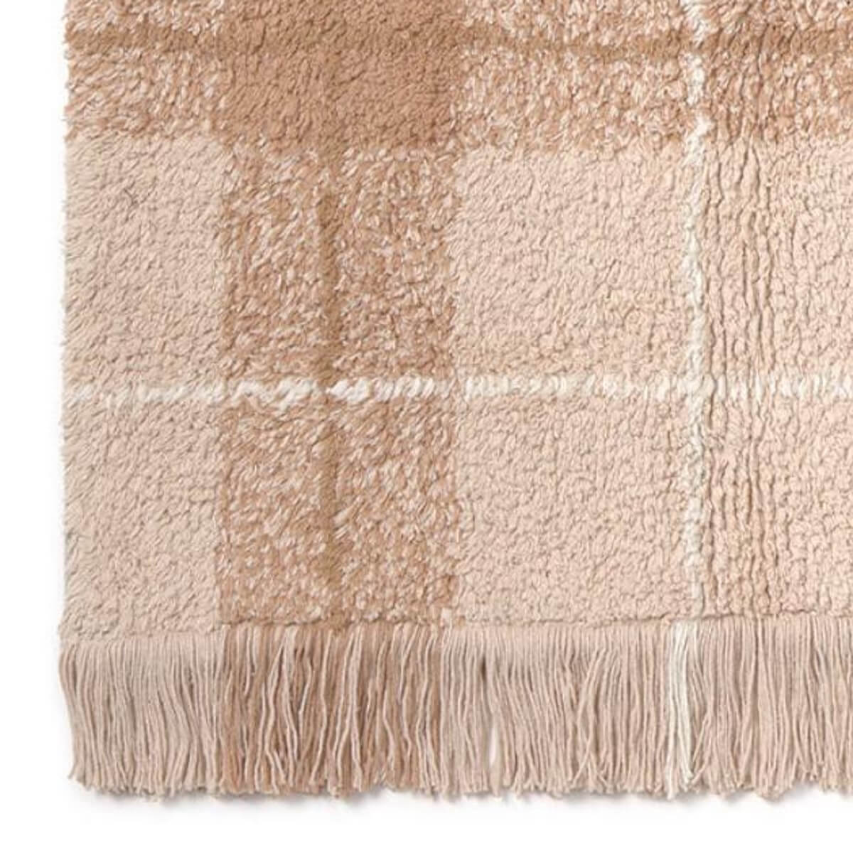 Alfombra lavable 140x190cm TARTAN Wouf Wouf Lorena Canals rose