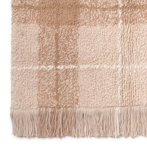 Alfombra lavable 140x190cm TARTAN Wouf Wouf Lorena Canals rose