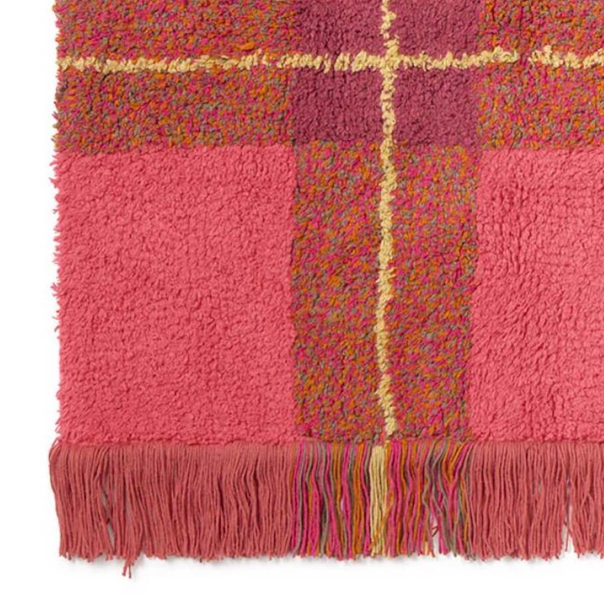 Alfombra lavable 90x120cm TARTAN Wouf Wouf Lorena Canals vintage red
