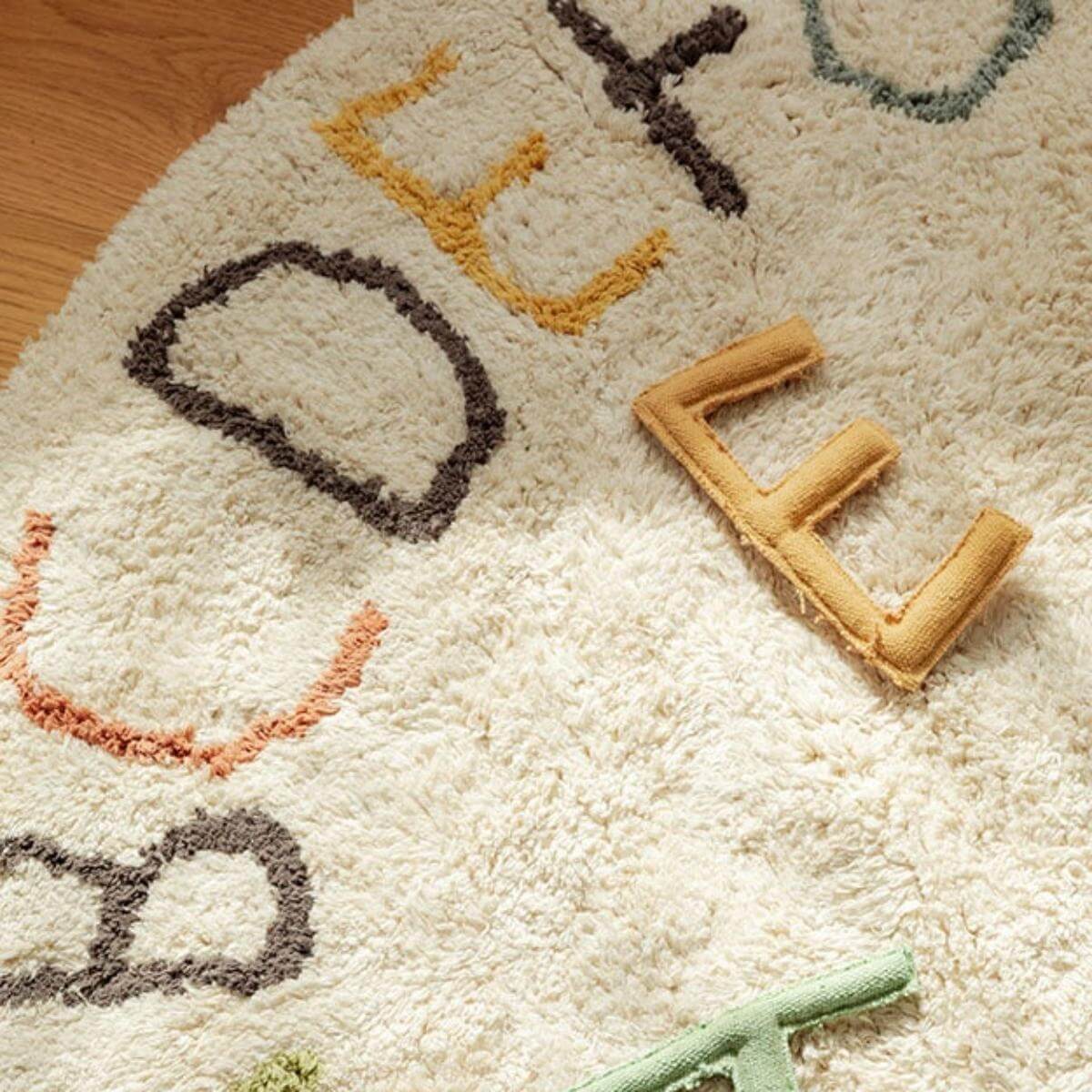 Alfombra redonda 120cm ABC COLOR Y LETRAS Lorena Canals
