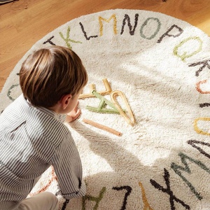Alfombra redonda 120cm ABC COLOR Y LETRAS Lorena Canals