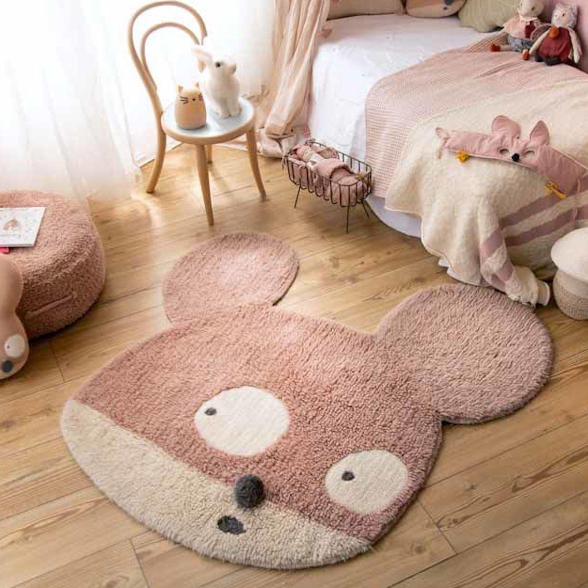 Alfombra Woolable 120x120cm MISS MIGHTY MOUSE Lorena Canals