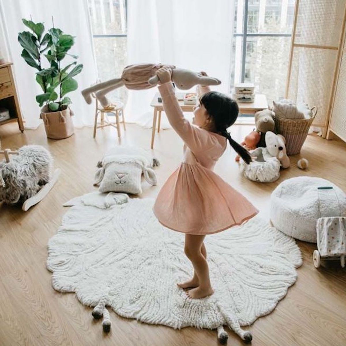 Alfombra Woolable 120x170cm PINK NOSE SHEEP Lorena Canals