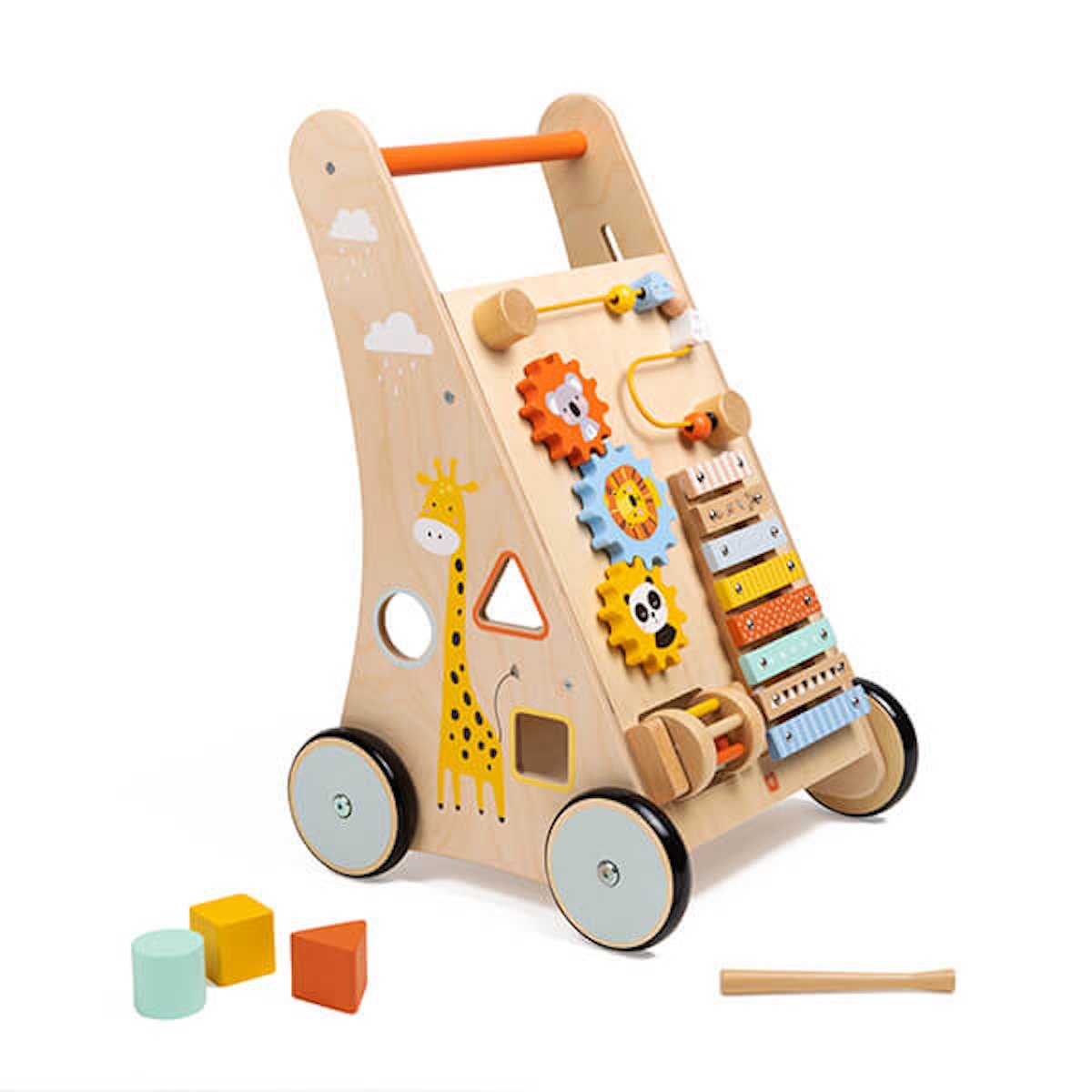 Andador actividades madera WILD Eurekakids