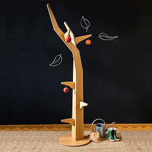 Árbol perchero KASVA multiplex chapa roble aceitado