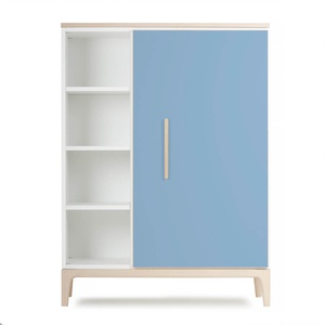 Armario 120 cm 1 puerta NADO Curve acabado fresno capri blue
