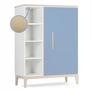 Armario 120 cm 1 puerta NADO Curve acabado fresno capri blue