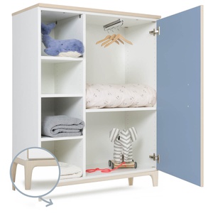 Armario 120 cm 1 puerta NADO Curve acabado fresno capri blue