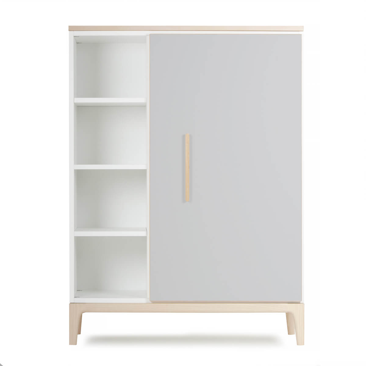 Armario 120 cm 1 puerta NADO Curve acabado fresno manhattan grey