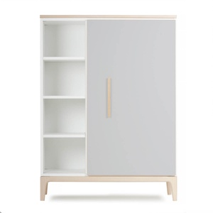 Armario 120 cm 1 puerta NADO Curve acabado fresno manhattan grey