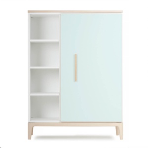 Armario 120 cm 1 puerta NADO Curve acabado fresno mint