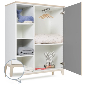 Armario 120 cm 1 puerta NADO Curve acabado fresno slate grey