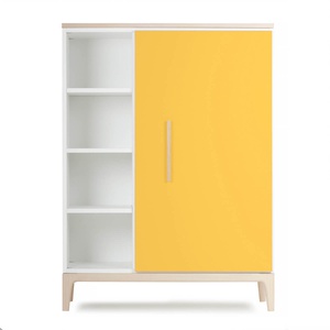 Armario 120 cm 1 puerta NADO Curve acabado fresno sunshine yellow