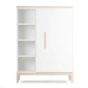 Armario 120 cm 1 puerta NADO Curve acabado fresno white