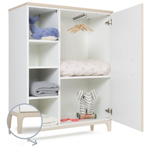Armario 120 cm 1 puerta NADO Curve acabado fresno white