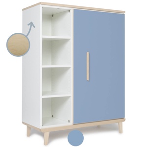 Armario 120 cm 1 puerta NADO Retro acabado fresno capri blue