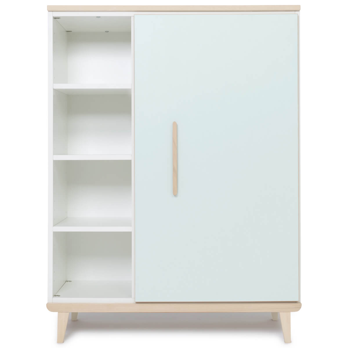 Armario 120 cm 1 puerta NADO Retro acabado fresno mint
