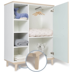 Armario 120 cm 1 puerta NADO Retro acabado fresno mint