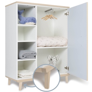 Armario 120 cm 1 puerta NADO Retro acabado fresno sky blue