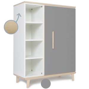 Armario 120 cm 1 puerta NADO Retro acabado fresno slate grey