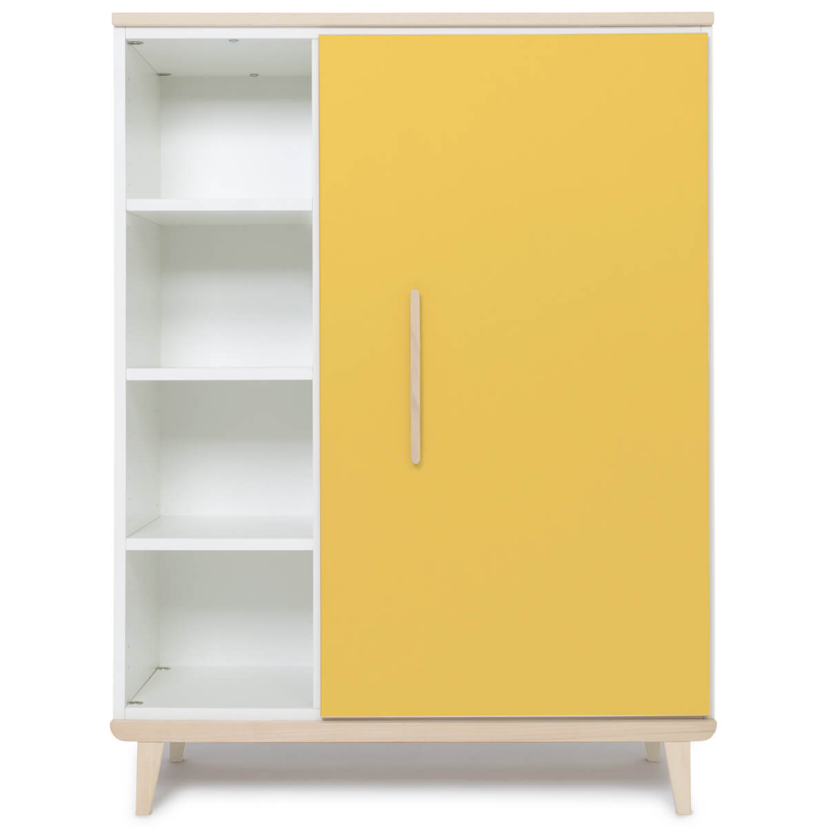 Armario 120 cm 1 puerta NADO Retro acabado fresno sunshine yellow
