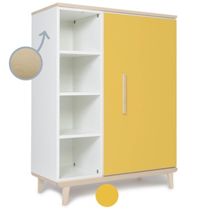 Armario 120 cm 1 puerta NADO Retro acabado fresno sunshine yellow