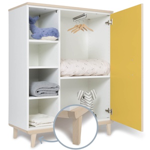 Armario 120 cm 1 puerta NADO Retro acabado fresno sunshine yellow