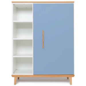 Armario 120 cm 1 puerta NADO Retro acabado haya capri blue