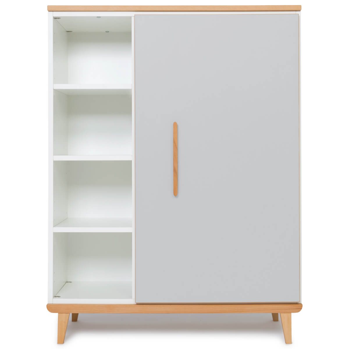 Armario 120 cm 1 puerta NADO Retro acabado haya manhattan grey