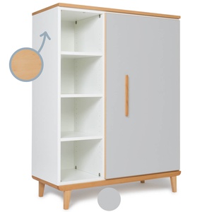 Armario 120 cm 1 puerta NADO Retro acabado haya manhattan grey