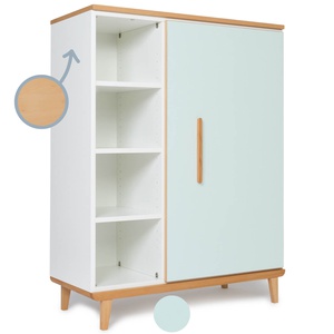 Armario 120 cm 1 puerta NADO Retro acabado haya mint
