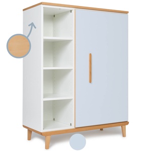 Armario 120 cm 1 puerta NADO Retro acabado haya sky blue