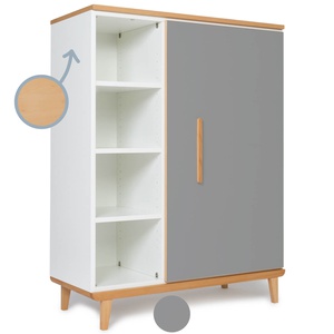 Armario 120 cm 1 puerta NADO Retro acabado haya slate grey