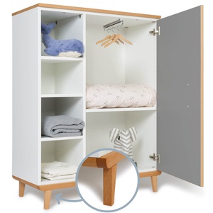 Armario 120 cm 1 puerta NADO Retro acabado haya slate grey